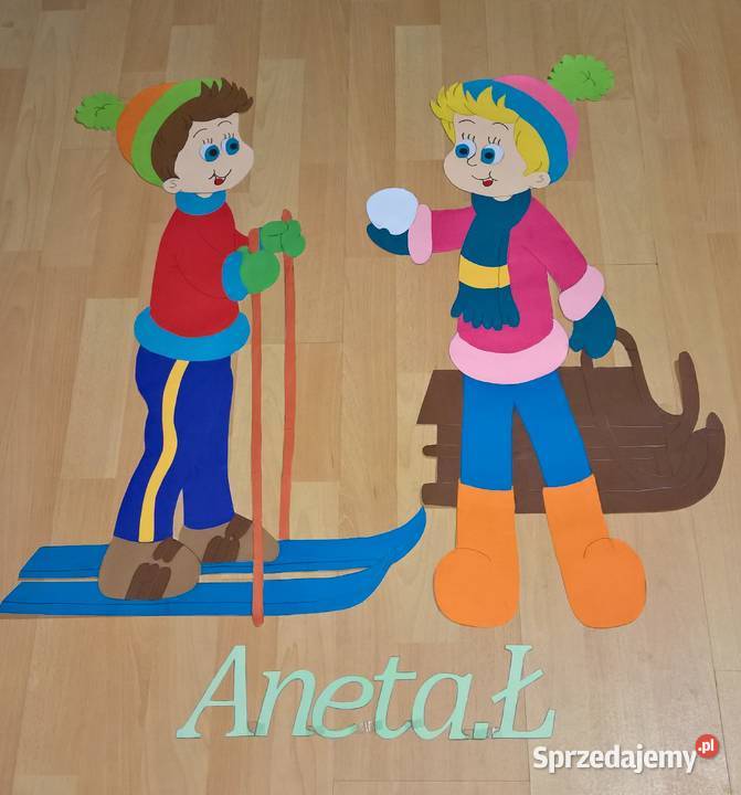 Dekoracje dwustronne zimowe z brystolu te 504 mazowieckie Garwolin