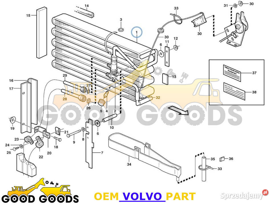 VOLVO PAROWNIK KLIMATYZACJI 15042557 11412984 Władysławów