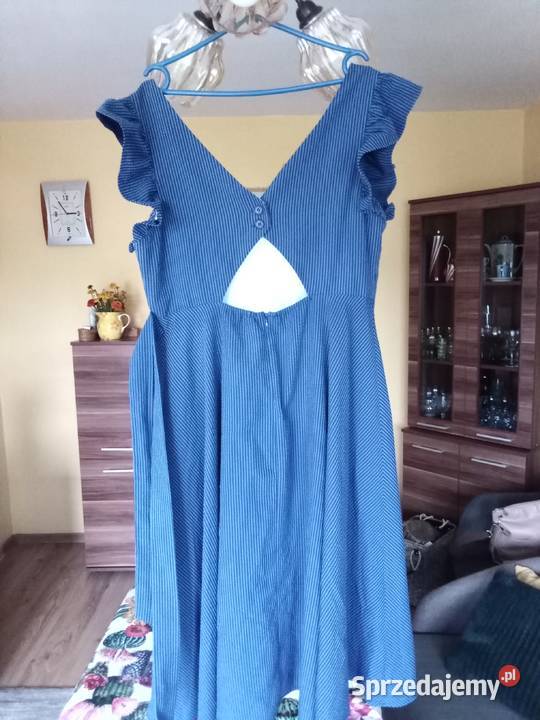 Sukienka pin UP kieszenie paski bawełna Łódź