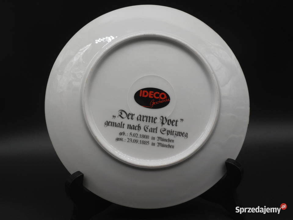 Talerz przedstawiający obraz Carla Spitzwega Raszków