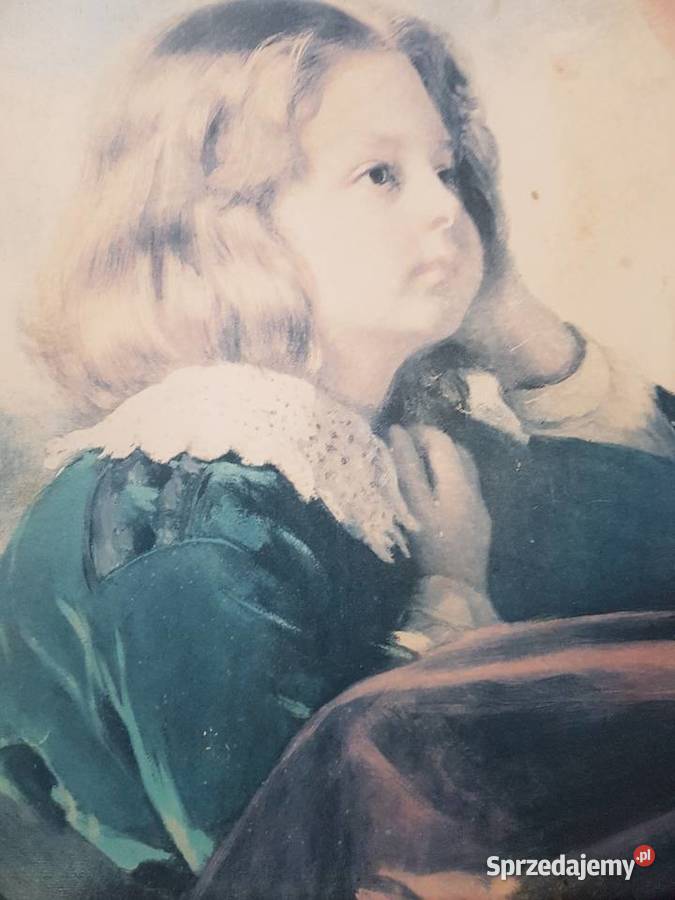 Stary obraz dziewczynki Katowice sprzedam