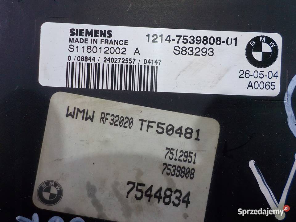 COOPER ONE CABRIO 16 B sterownik silnika 7539808 osobowe mazowieckie Suków