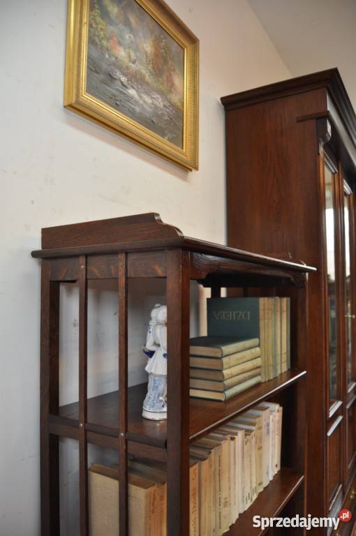 Etażerka dębowa secesyjna opolskie Kępnica
