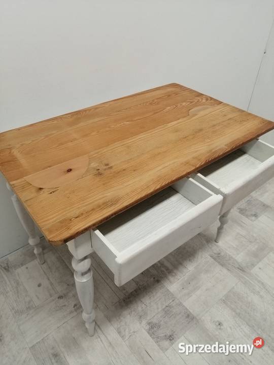 stół wiejski drewniany wintage sosnowy blat Radomsko sprzedam