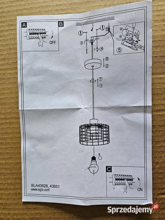 Lampa wisząca Milligan firmy oświetleniowej Eglo Lampy wiszące Kowal