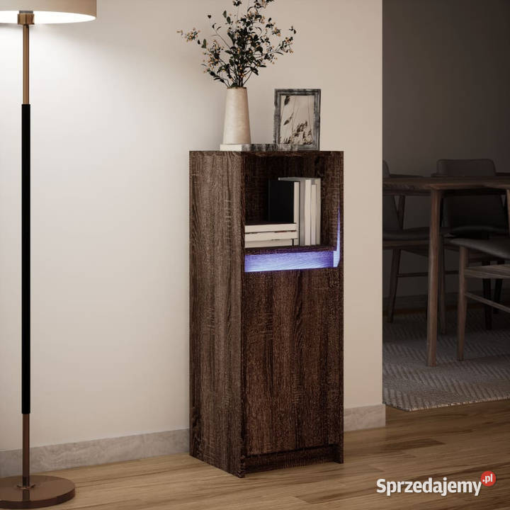 Szafka z LED brązowy dąb 38x34x100 WM852172 Warszawa sprzedam