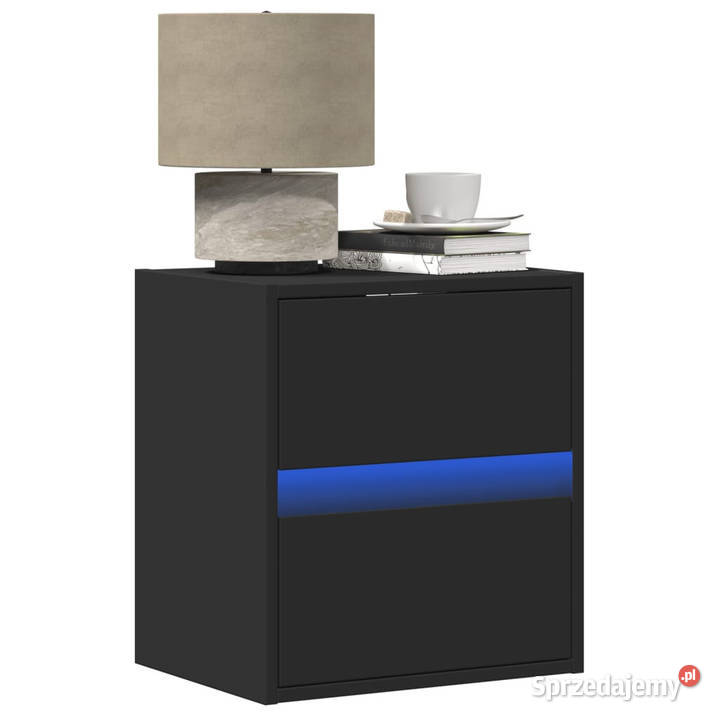 Wiszące szafki nocne z LED 2 czarne WM3307964 Nocne Warszawa