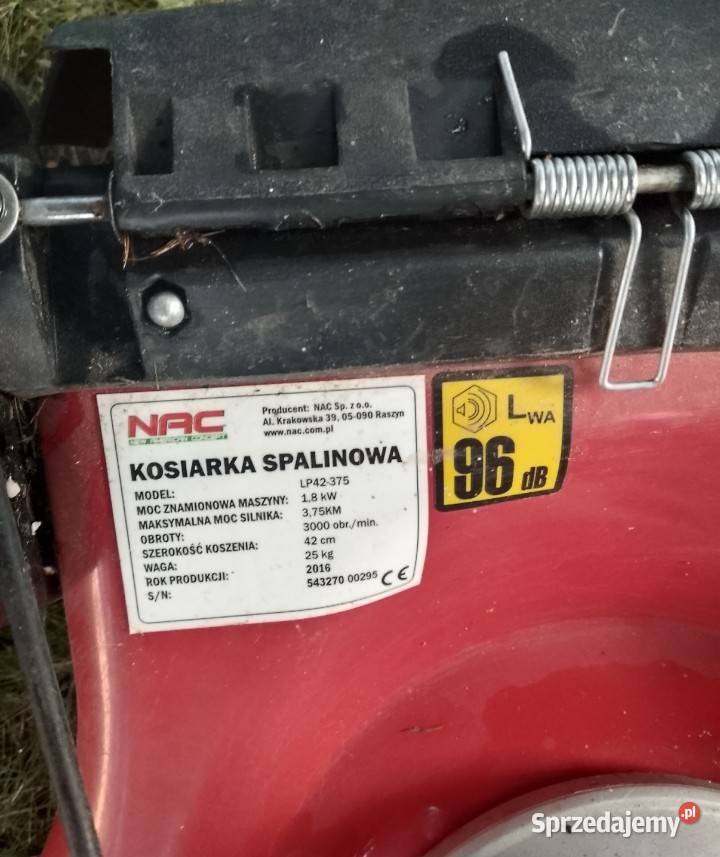 Kosiarka firmy Nac uszkodzona do naprawy na zachodniopomorskie Koszalin