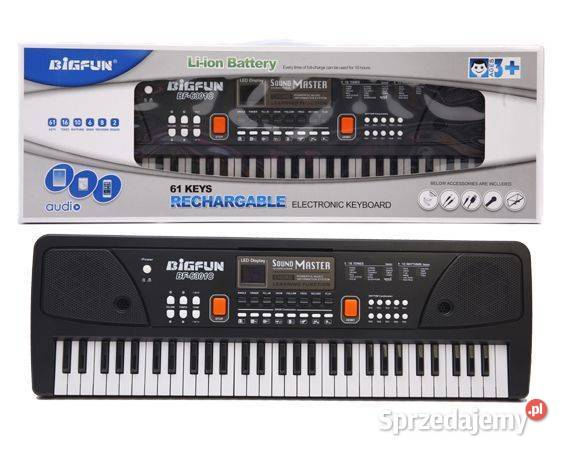 Duże organki pianinko keyboard z mikrofonem 61 Edukacyjne Poznań sprzedam
