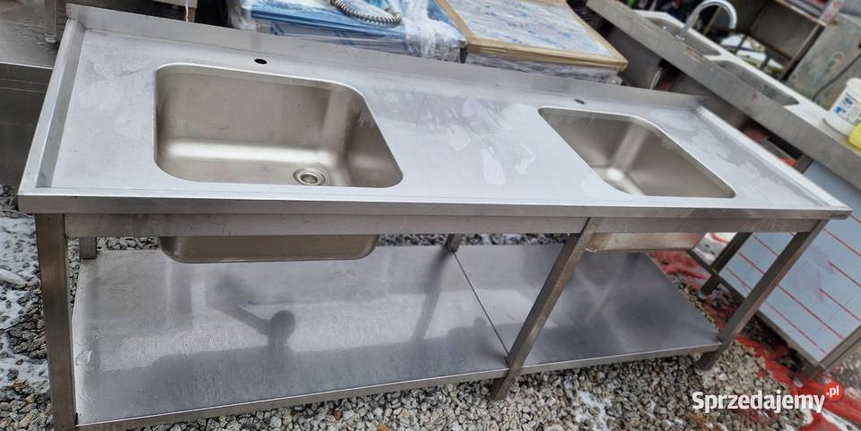 Zlew Gastronomiczny 2 Komorowy Z Półką 2207085 Ostrów Wielkopolski sprzedam