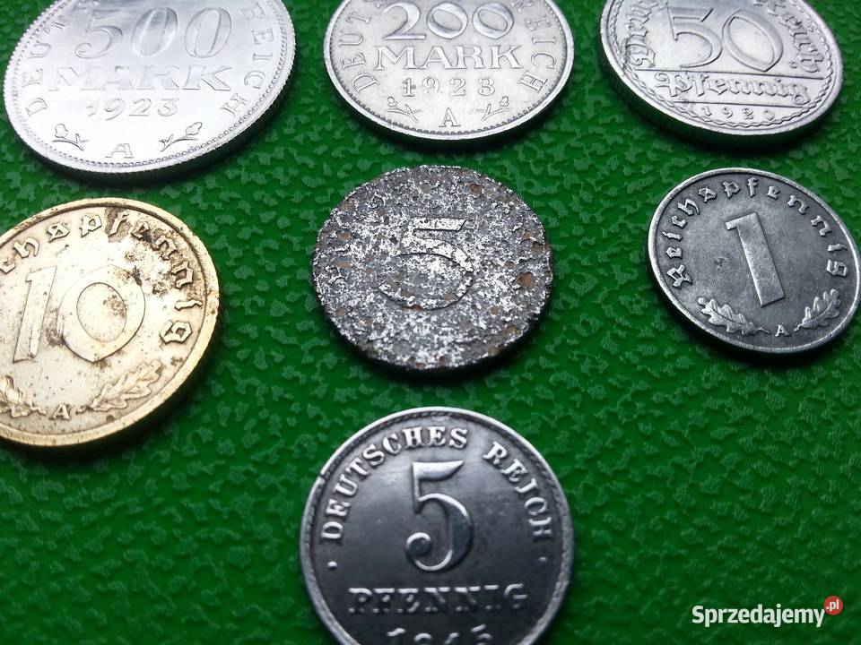 Monety Niemieckie Reich Marki Pfennig