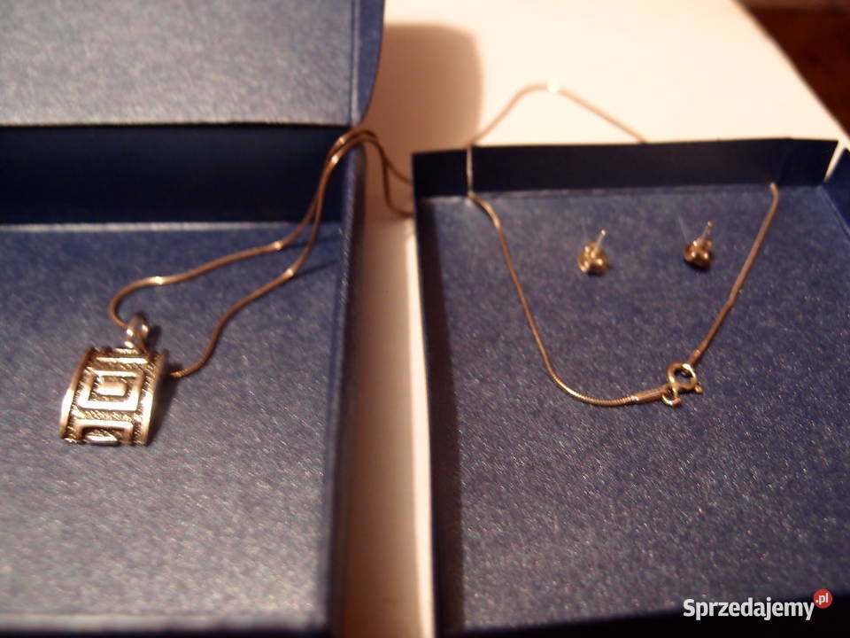 platerowana biżuteria damska zestaw kolczyki i Kolczyki Łódź