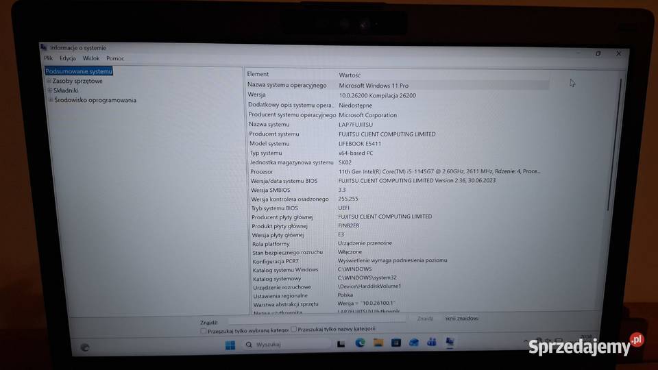 Fujitsu LifeBook E5411 Intel Core i5 11 gen 16 łódzkie Łódź
