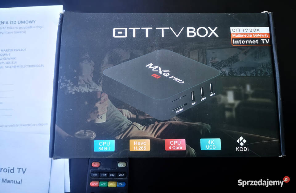 SMART TV BOX 8GB 4K DEKODER ANDROID TV ZESTAW