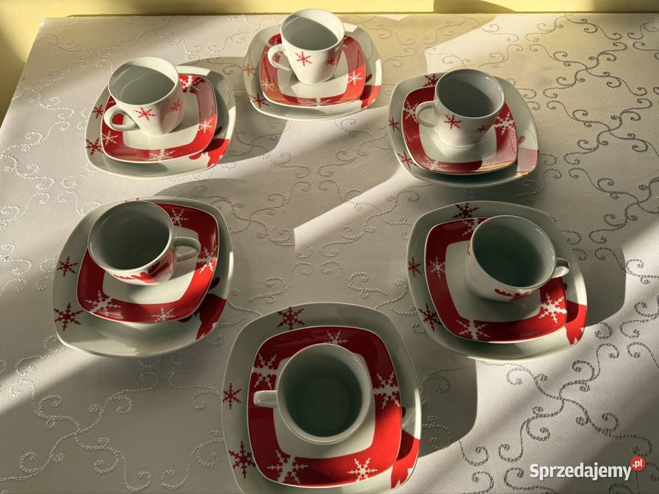 Świąteczny Serwis Kawowy CreaTable 18 el Renifer biały Serwisy śląskie Czerwionka-Leszczyny