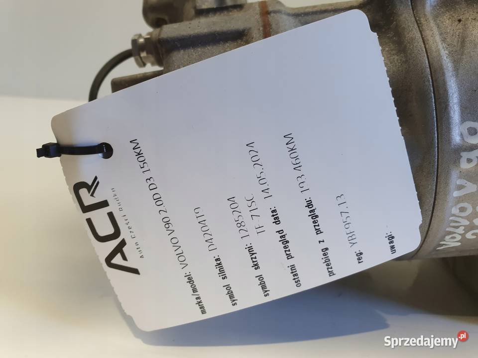 SPRĘŻARKA KLIMATYZACJI Volvo V90 II 20 D3 lubelskie Chełm