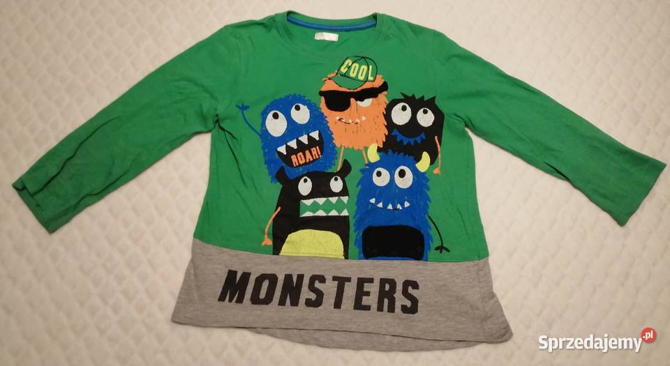Koszulka chłopięca długi rękaw Boys 116 Potwory Bluzki, koszulki i kaftaniki śląskie Czeladź
