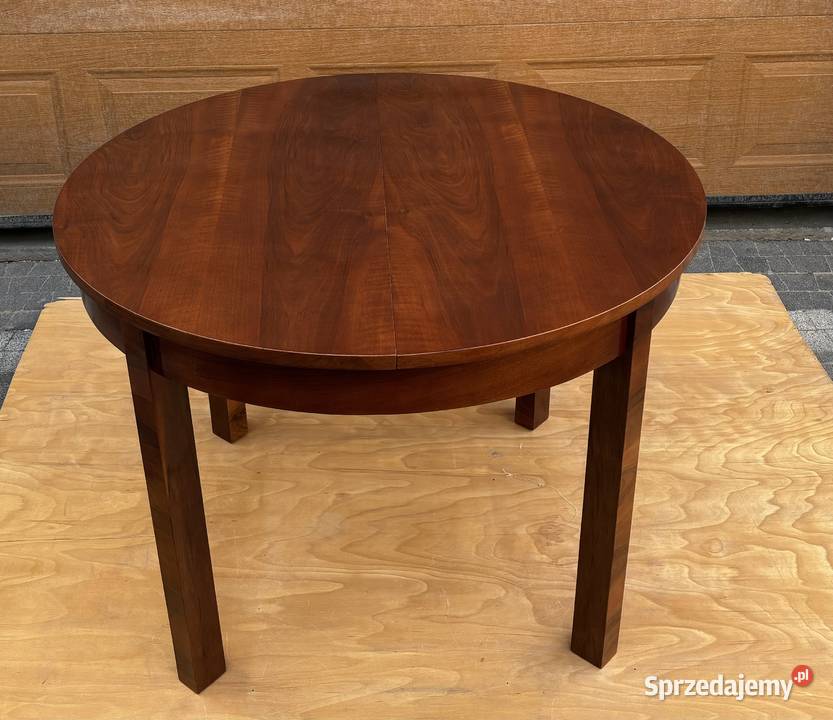 Stół Okrągły Orzech 110 ART DECO Rozkładany mazowieckie Warszawa