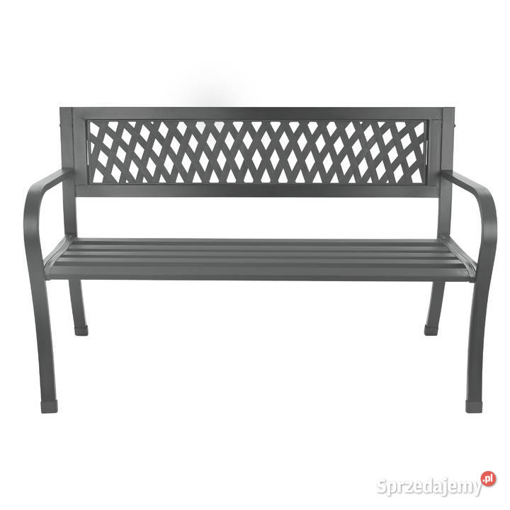 Ażurowa ławka ogrodowa z oparciem parkowa Poznań