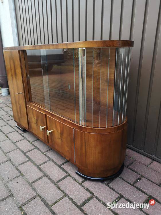 Barek Konsola Art Deco OrzechUnikat Stary Antyk Meble Swarzędz