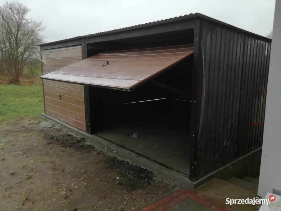 Garaż Blaszany CIEMNY BRĄZ 2xBrama TANIE Garaże Sprzedaż dolnośląskie Kamienna Góra