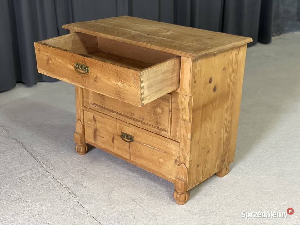 Rustykalna komoda sosnowa 3 szuflady lite drewno sprzedam