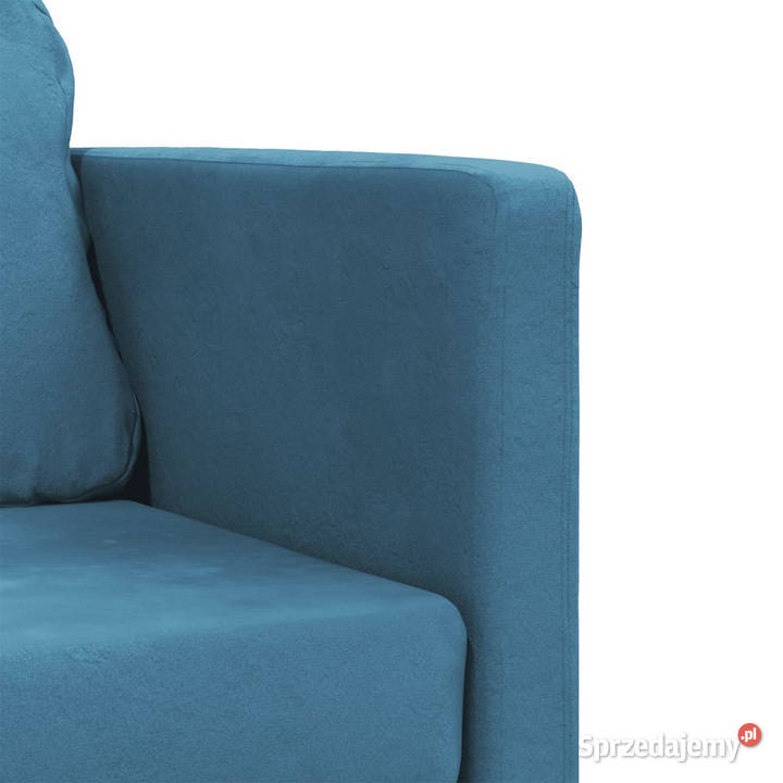 Sofa podłogowa 2w1 niebieska 122x204x55 aksamit Warszawa sprzedam