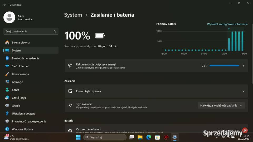 Asus E410M 14 NOWA BATERIA Lekki Mobilny Windows sprzedam