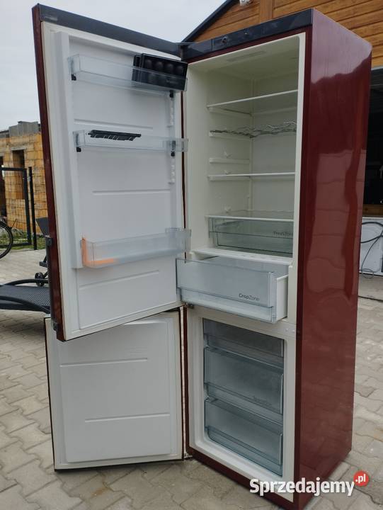 Lodówko zamrażarka Gorenje 185 bordowa Szamotuły