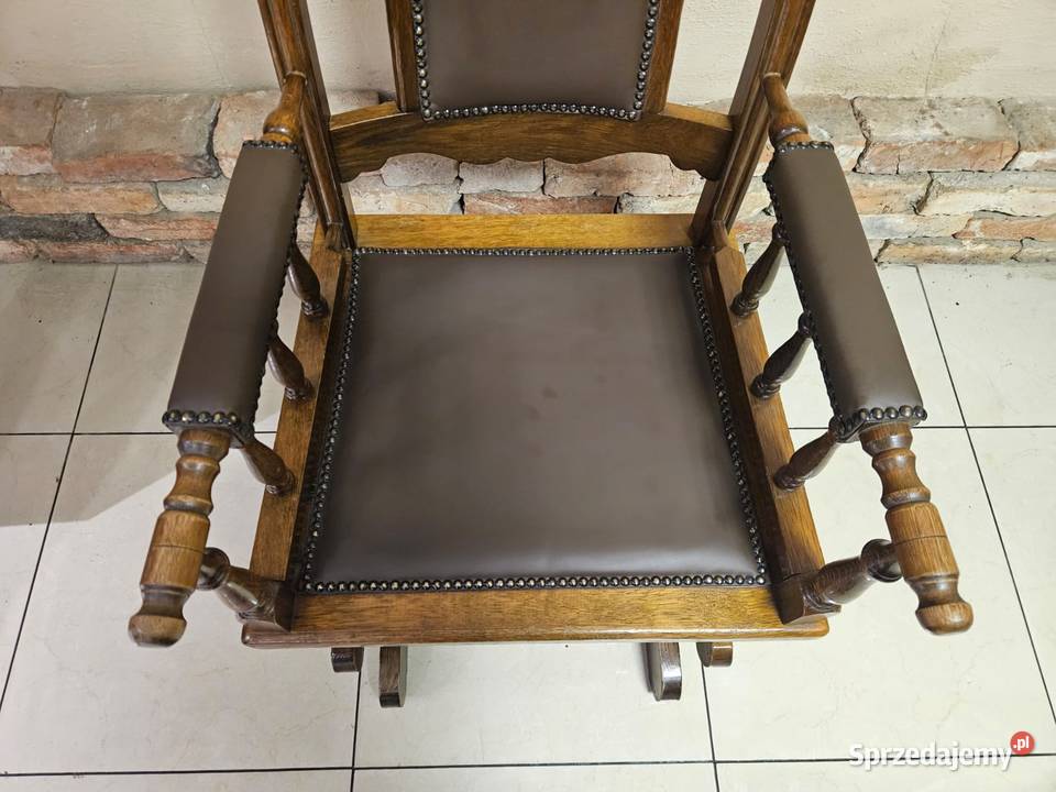 Zabytkowy fotel bujany amerykański piękne śląskie Pszczyna