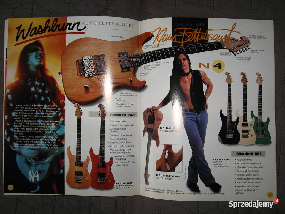 Washburn 1995 katalog gitar pomorskie Kępice