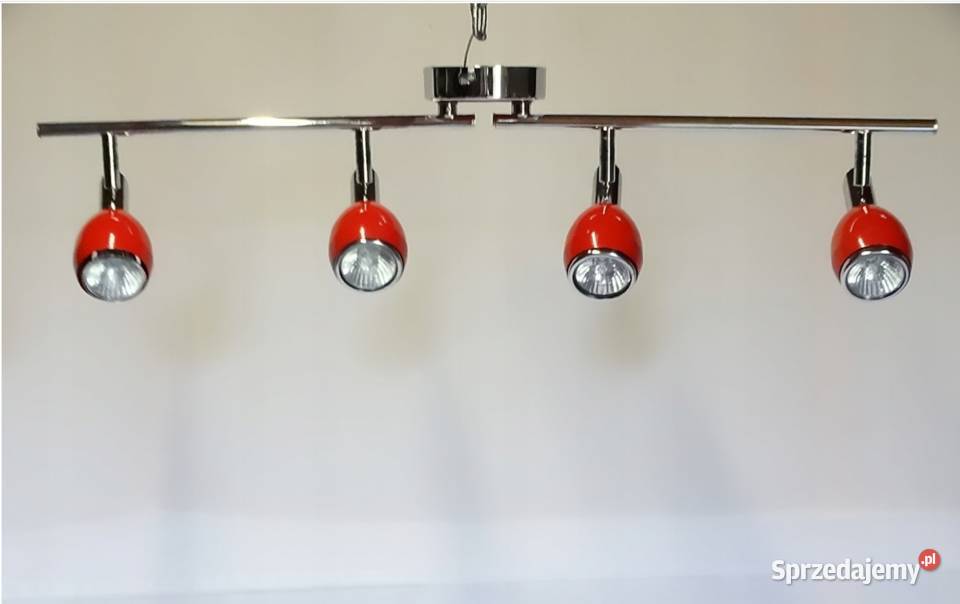 Colors czerwony lampa sufitowa spot 4punktowa