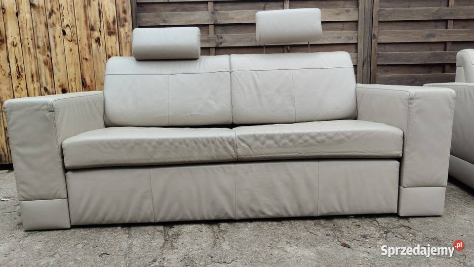Komplet skórzany Meblomak kanapa z funkcją sprzedam