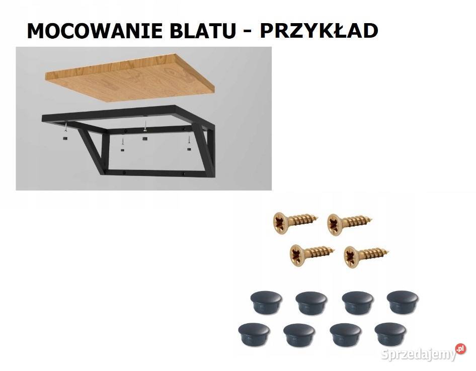 Stelaż półka regał regulowany stojak czarny Pozostałe Jeżowe