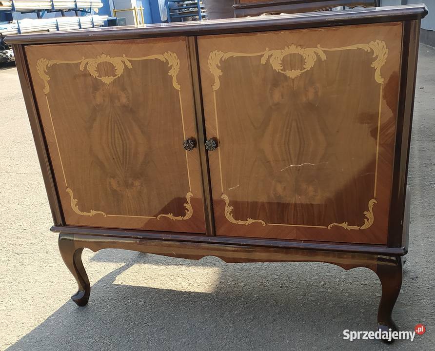 KOMODA BUFET LUDWIKOWSKA ORZECH DREWNIANA ANTYK Straszyn