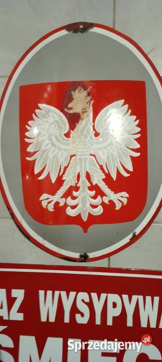 Orzełek PRL uszkodzony emalia loftt Jarosław