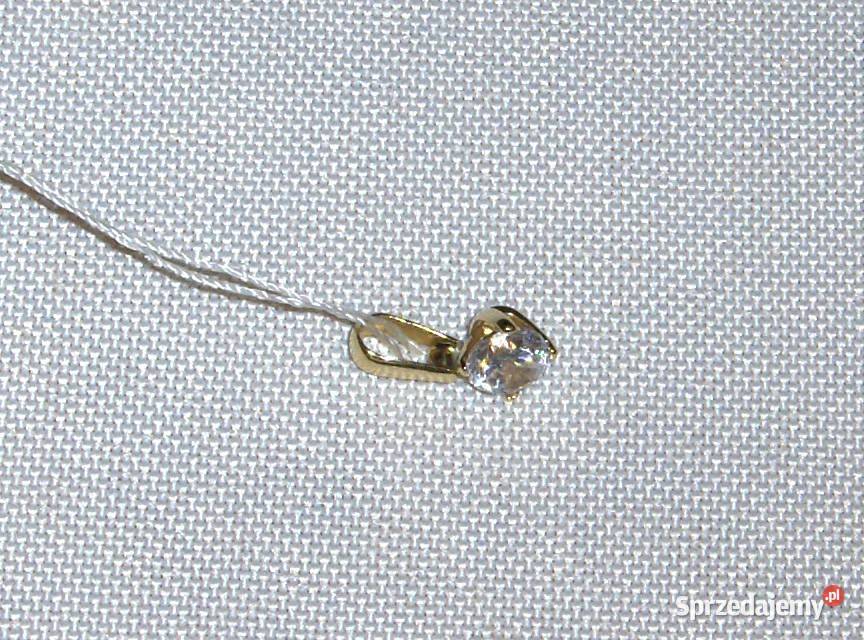 WKRUK Złoty wisiorek z cyrkonią Złoto 585 NOWY łódzkie Łódź