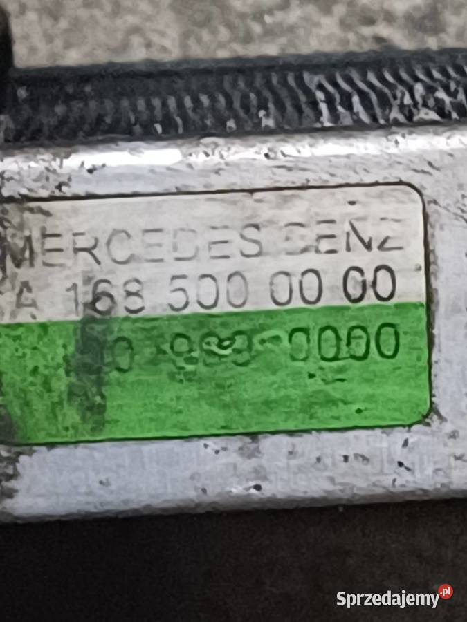 Mercedes a klasa w168 chłodnica intercooler A168 Chłodnice powietrza (intercoolery) Nowy Tomyśl