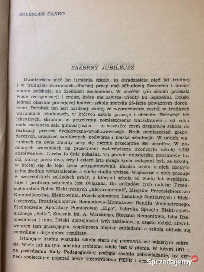 3691 XXV Lat Zasadniczej Szkoły Elektrycznej W