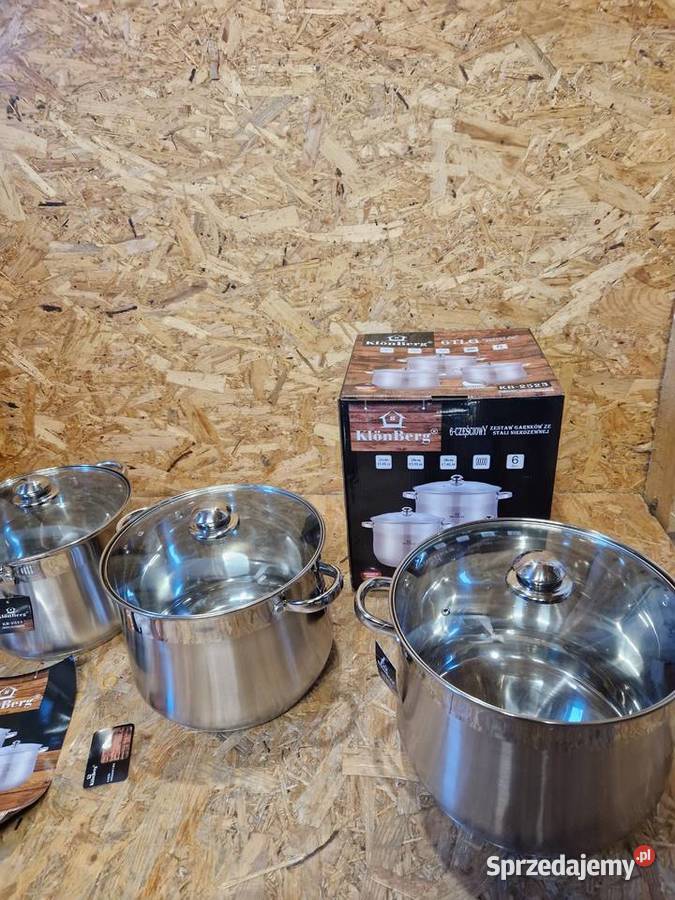 Zestaw dużych garnków 11135 17 L Klonberg KB2523 Głogowa