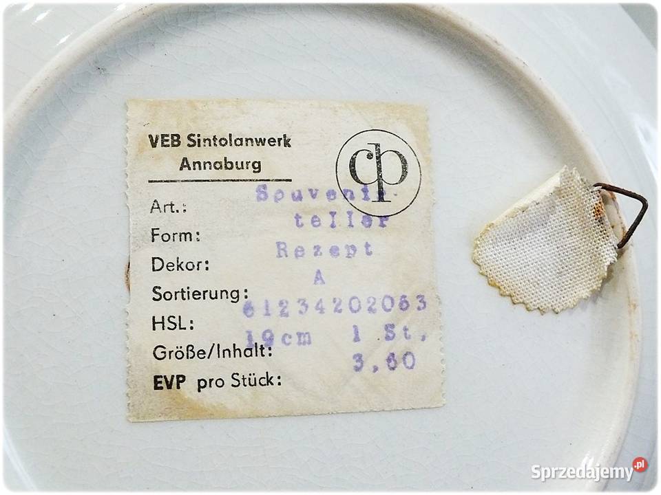 Muzealny Talerz na ścianę z przepisem na Zupę Żary