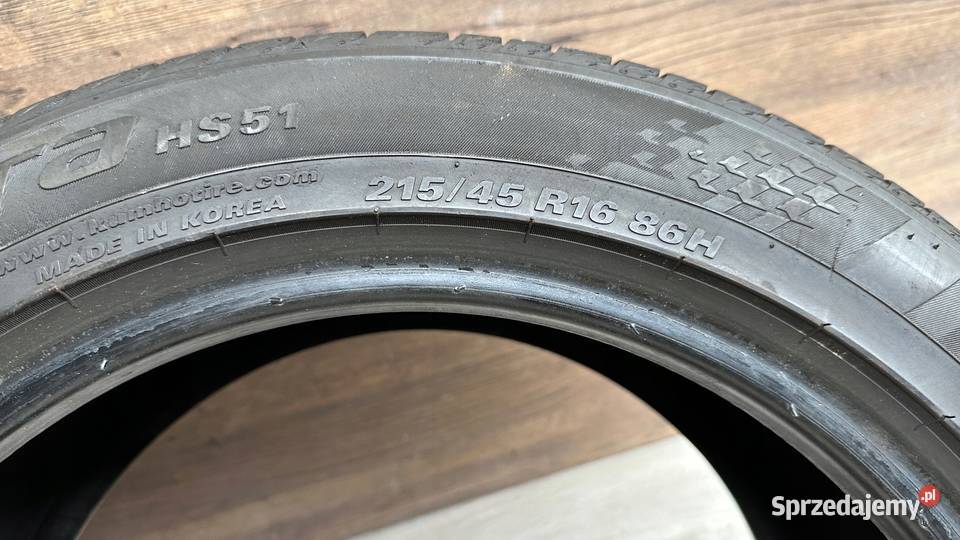 4x OPONY LATO KUMHO ECSTA HS51 21545R16 86H 2019 205 Gorzów Wielkopolski