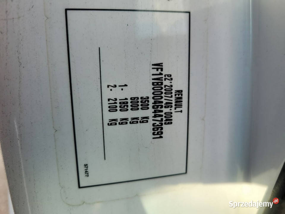 Renault Master 23DCI 130 Doka Maxi skrzynia 4m biały kujawsko-pomorskie Gniewkowo