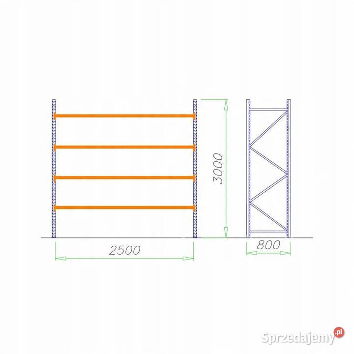 REGAŁ MAGAZYNOWY METALOWY WYTRZYMAŁY MRTK63 Tczew sprzedam