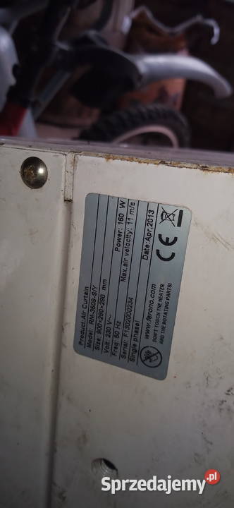 Kurtyna powietrzna wodna nagrzewnica 19kW Chełm