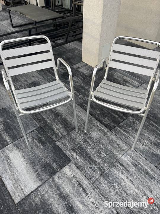 Krzesła ogrodowe aluminiowe 2-sztuki