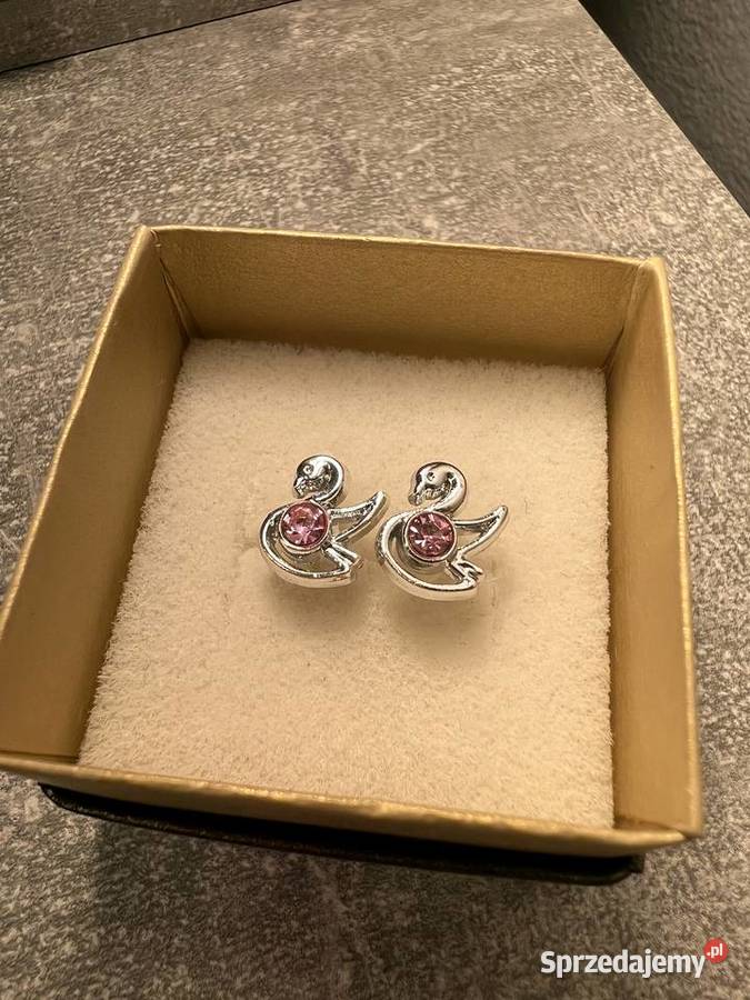 Kolczyki srebrne z różowym diamentem Jasło