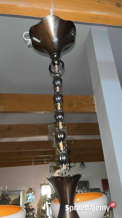 Żyrandol Podsufitowy Mosiężny 5 ramion z