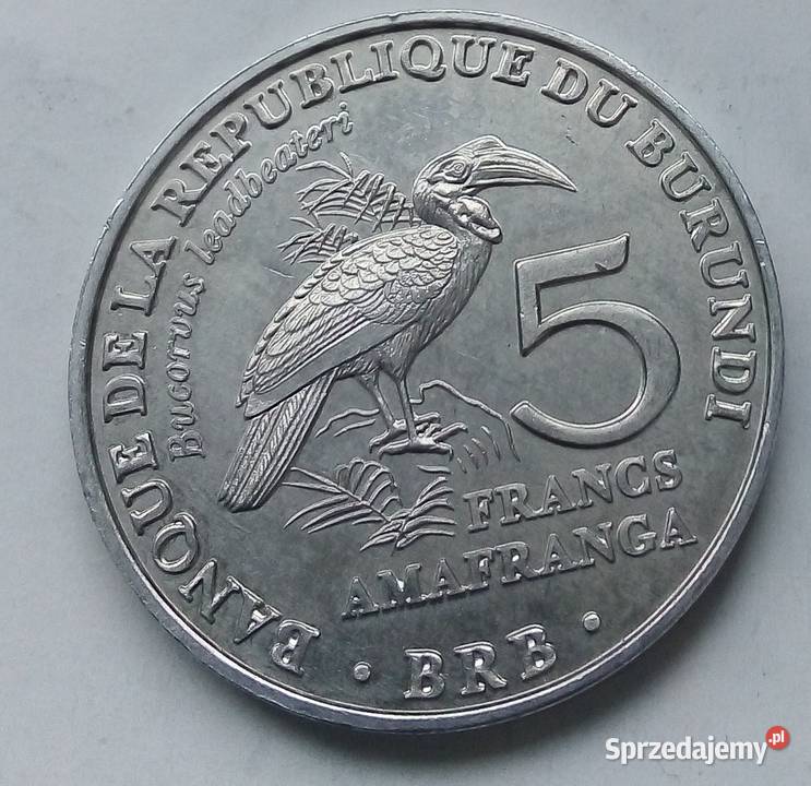 BURUNDI5 FRANCS2014 rŁADNA Numizmatyka