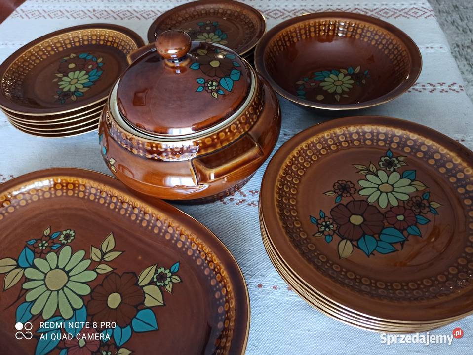 Serwis obiadowy porcelit Tułowice PRL fason Białystok